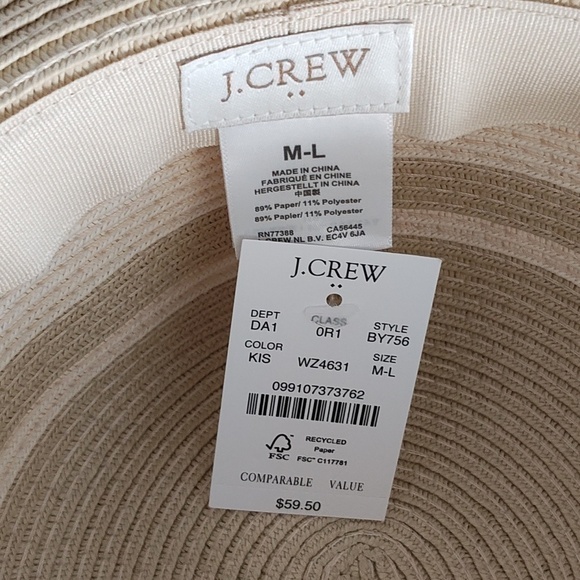 New J.Crew Striped Straw Hat main image 6